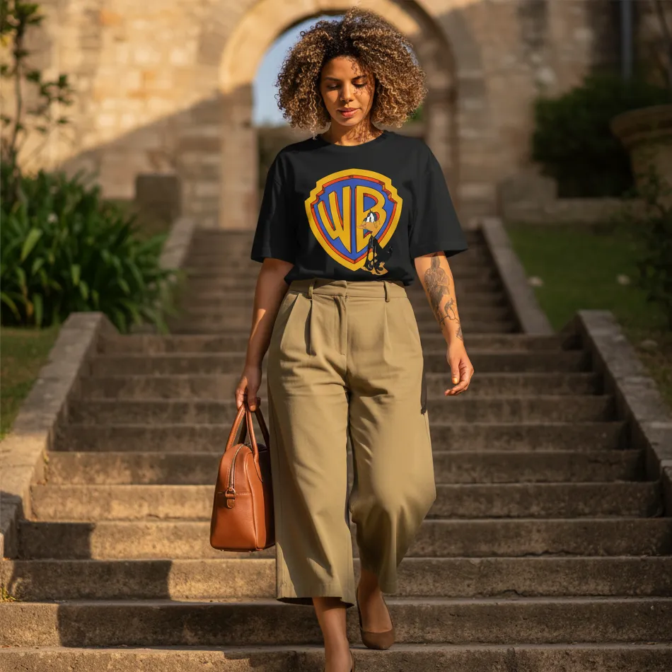 Warner Bros Inspired Black Oversized T-Shirt – Daffy Duck Graphic - Image 6