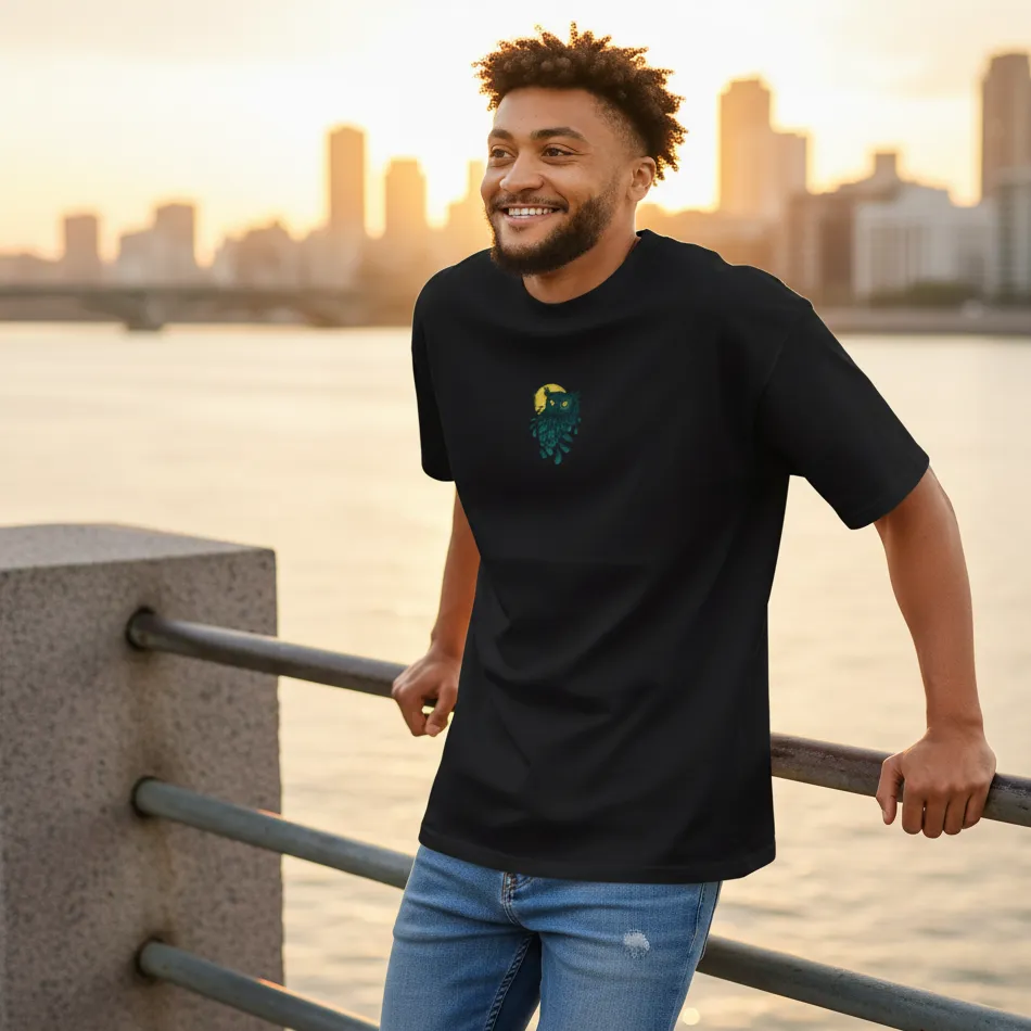 Night Owl Dropshoulder T-shirt - Image 4