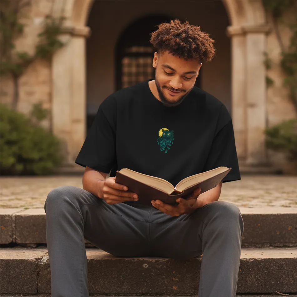 Night Owl Dropshoulder T-shirt - Image 5