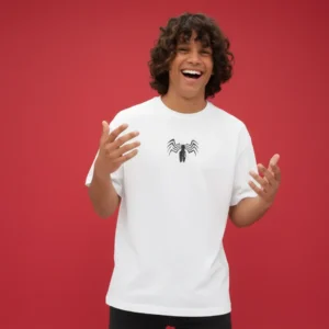 men venom spider beige oversized t-shirt