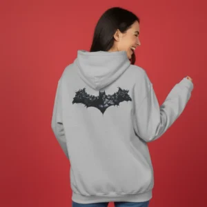 Women grey batman inspired hoodie