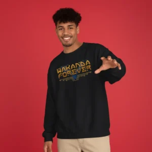 Men black wakanda black panther inspired sweatshirt
