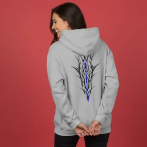 Women grey dna curve inspired hoodie