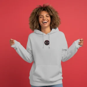 Women grey deadpool inspired hoodie