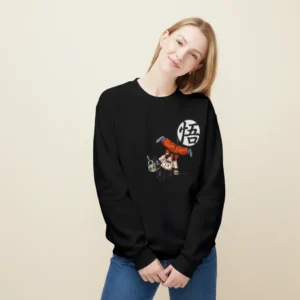 Women black goku inspired sweatshirt