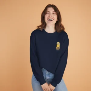 Minions Inspired Navy Sweatshirt for Women | Pocket Graphic Design