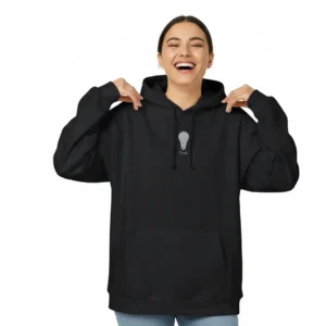 Women black be original motivational hoodie