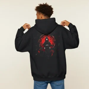 Men black naruto inspired hoodie