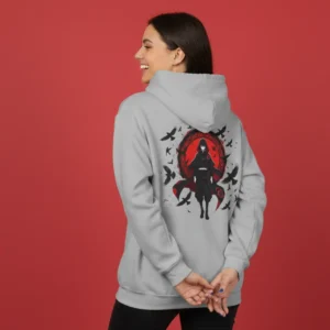 Women grey naruto anime inspired hoodie