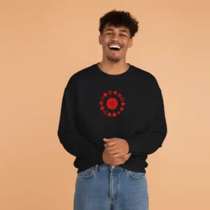 Men black naruto inspired sweatshirt
