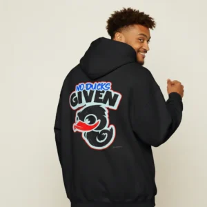 Men black no ducks given inspired hoodie
