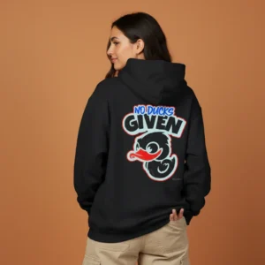 Women black no ducks given inspired hoodie