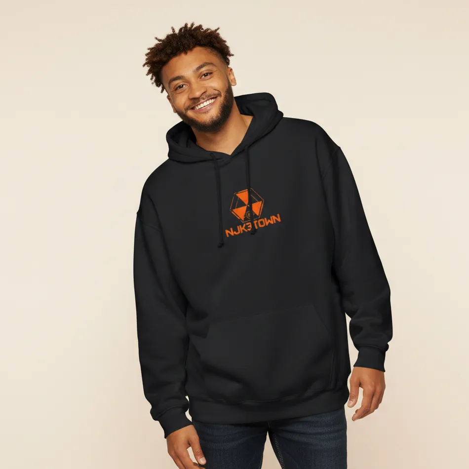 Men black pubg nuke town inspired hoodie