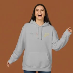 Women grey pokemon pikachu tail inspired hoodie