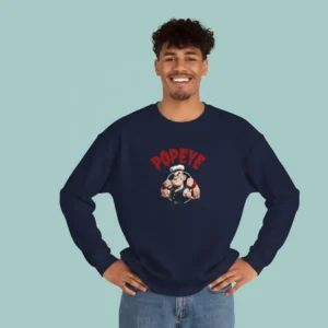 Men navy popeye inspired sweatshirt