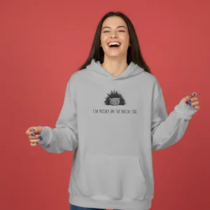 Women grey porcupine inspired hoodie