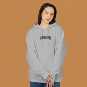 Women grey punisher inspired hoodie