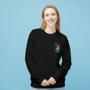 Women black skull icon sweatshirt