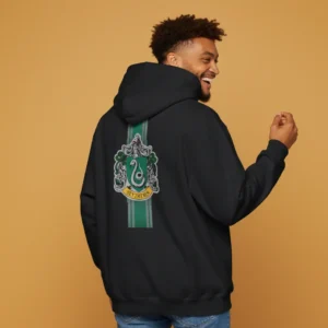 Men black slytherin inspired hoodie