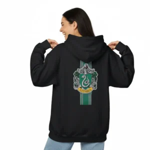 Women black slytherin inspired hoodie
