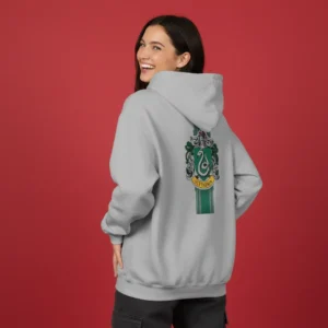 Women grey slytherin inspired hoodie