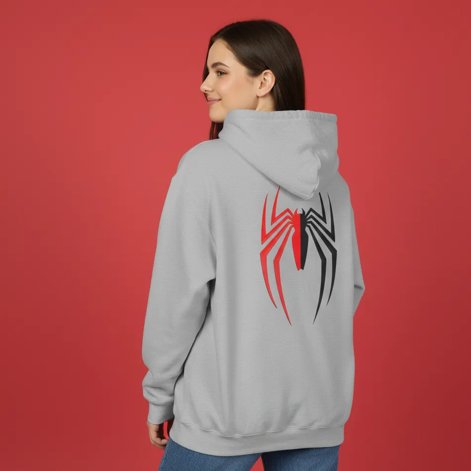 Women grey spider-man and venom inspired hoodie
