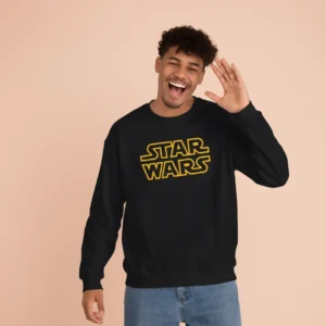 Star Wars Inspired Black Sweatshirt for Men | Text Graphic