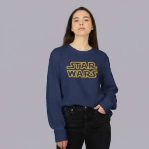 Women navy star wars inspired sweatshirt