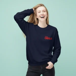 Women navy the girls text sweatshirt