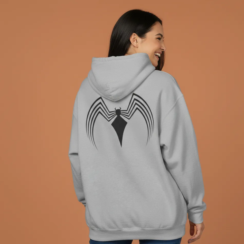Women grey venom inspired hoodie