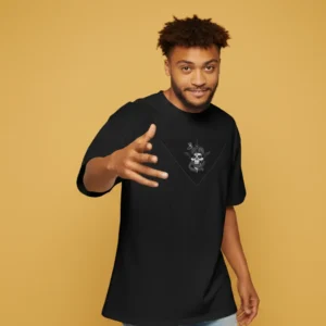 men army commando inspired black oversized t-shirt