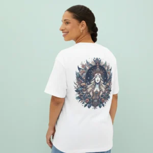 women fairy inspired oversized white t-shirt