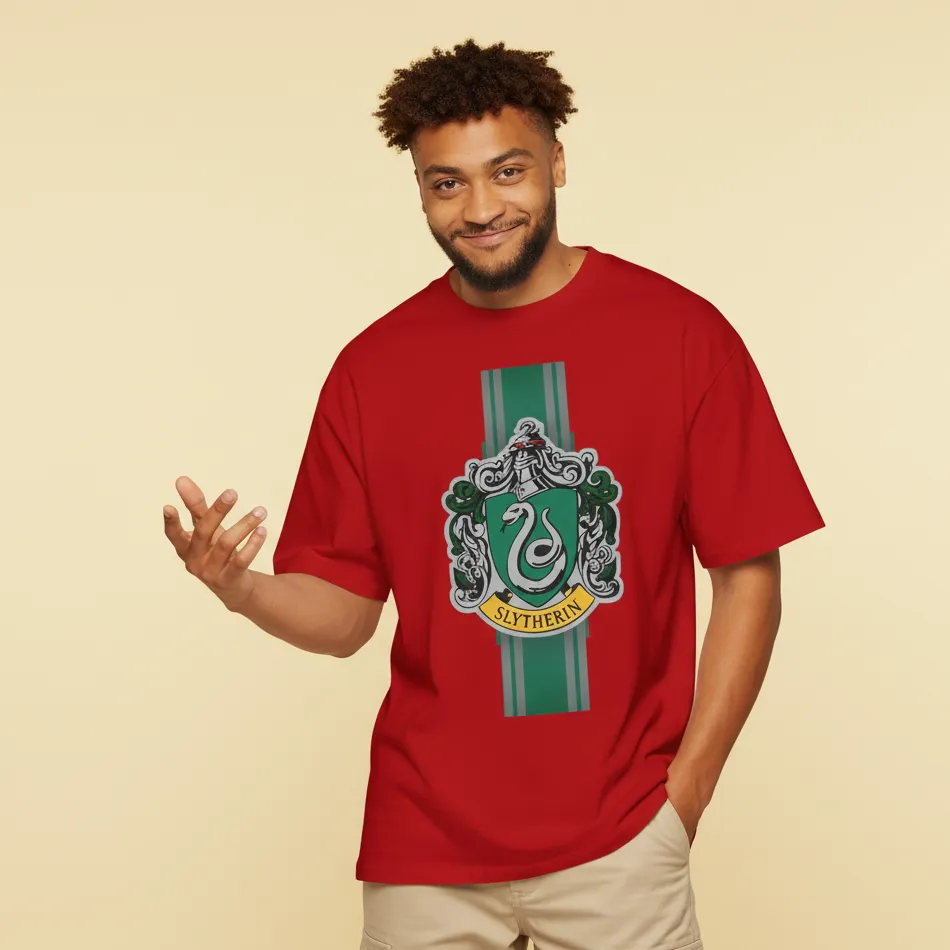 men harry potter slytherin red oversized t-shirt