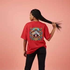 women looney tunes bugs bunny oversized red t-shirt