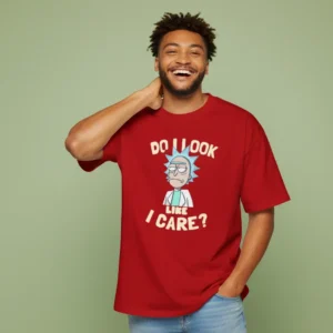 men motivational text red oversized t-shirt