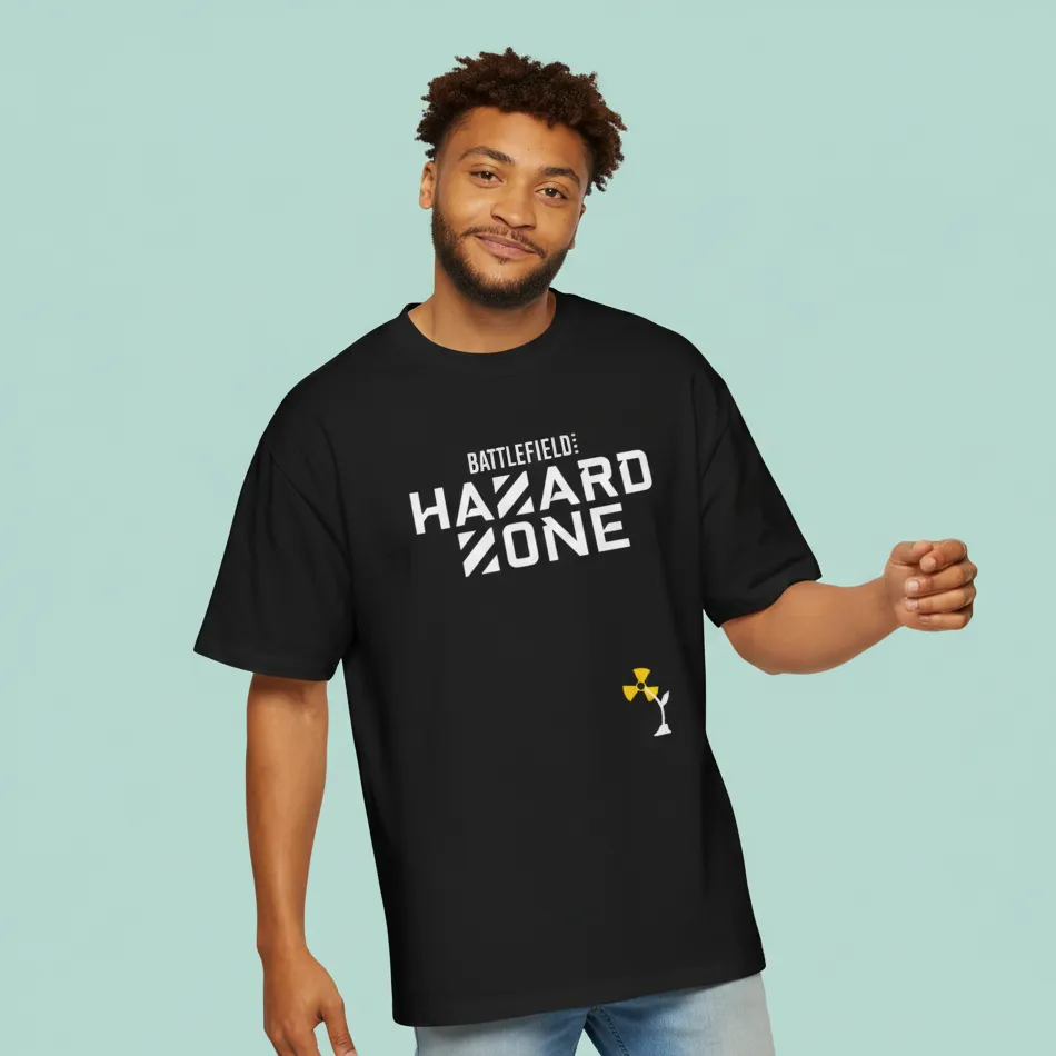 men pubg inspired black oversized t-shirt