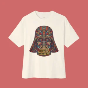 Star Wars Inspired Beige Oversized T-Shirt – Death Trooper Graphic