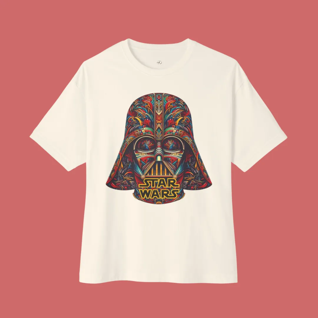 Star Wars Inspired Beige Oversized T-Shirt – Death Trooper Graphic